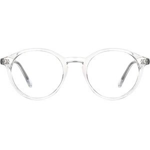TIJN‎ Round Blue Light Blocking Glasses, Clear Frame, Unisex